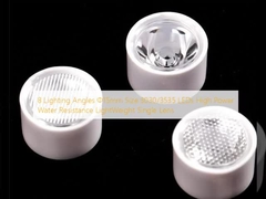 8 زاویه نور Φ15mm اندازه 3030/3535 ال ای دی قدرت بالا مقاومت در برابر آب وزن سبک لنز تک
