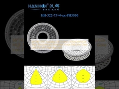 60°/90°/120° در دسترس 233.1×9mm 3030&2835LEDهای انتقال بالا درجه حفاظت IP65 لنز ضد درخشش برای UFO High Bay Light