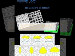 24 در 1 3030 ال ای دی هفت گزینه توزیع نور یکنواخت خروجی نور آسان نصب عالی خیابان و نوردهی سیل لنز