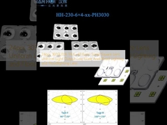 24pcs 3030LEDs 59.6×49.6mm لنز مربع کوچک خروجی نور یکنواخت منطقه کم درخشش نورپردازی جاده و چراغ های فلد