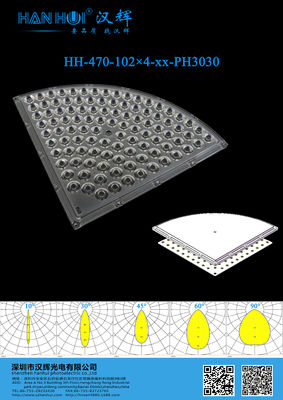 3030 LED Stadium Lighting Lens 408pcs High Uniformity 92% Transmittance